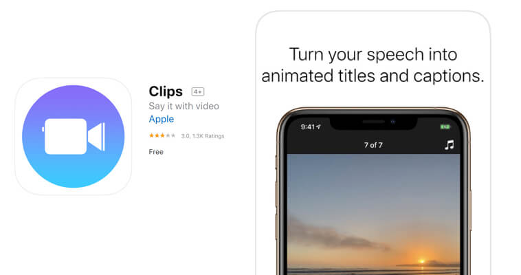 Apple Clips App for Animated Titles and Captions
