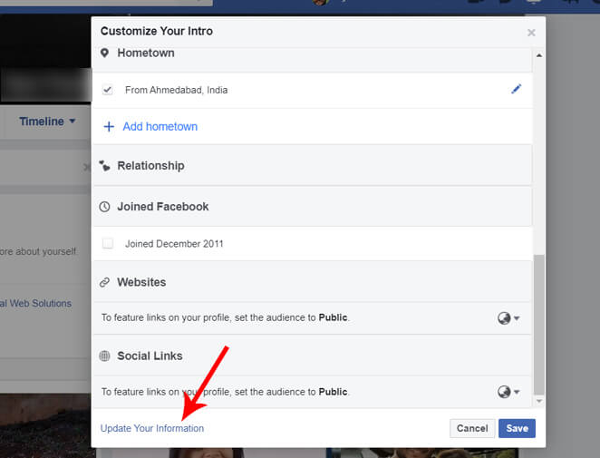 Customize Your Facebook Intro