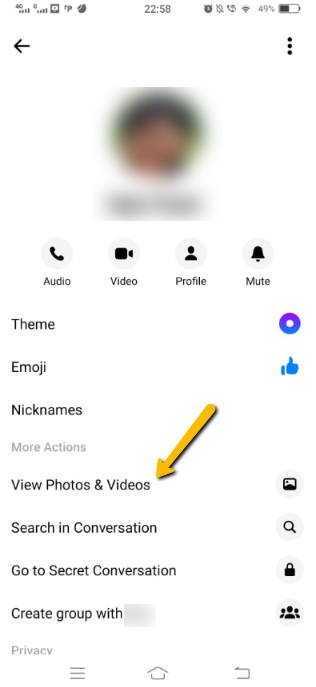 View Photos and Videos in Facebook Messenger